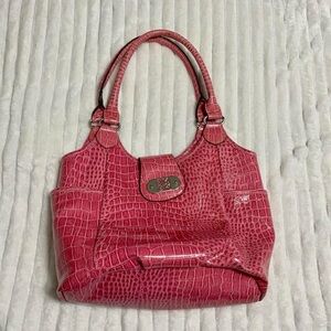 Pink Y2k Faux Alligator Skin Purse